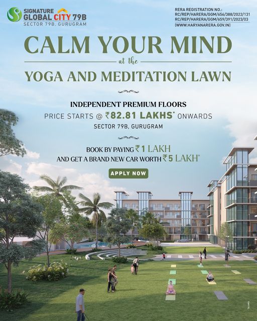 Keep your mind & body fit at Signature Global City 79B, Sector 79B, Gurgaon