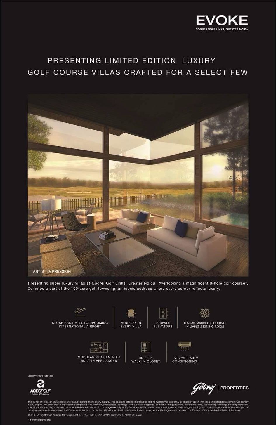 Godrej Golf Links Evoke offers luxury villas crafted for few