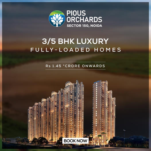 Presenting 3/5 BHK luxury fully loaded home Rs 1.45 Cr at ATS Pious Orchards in Sector 150, Noida