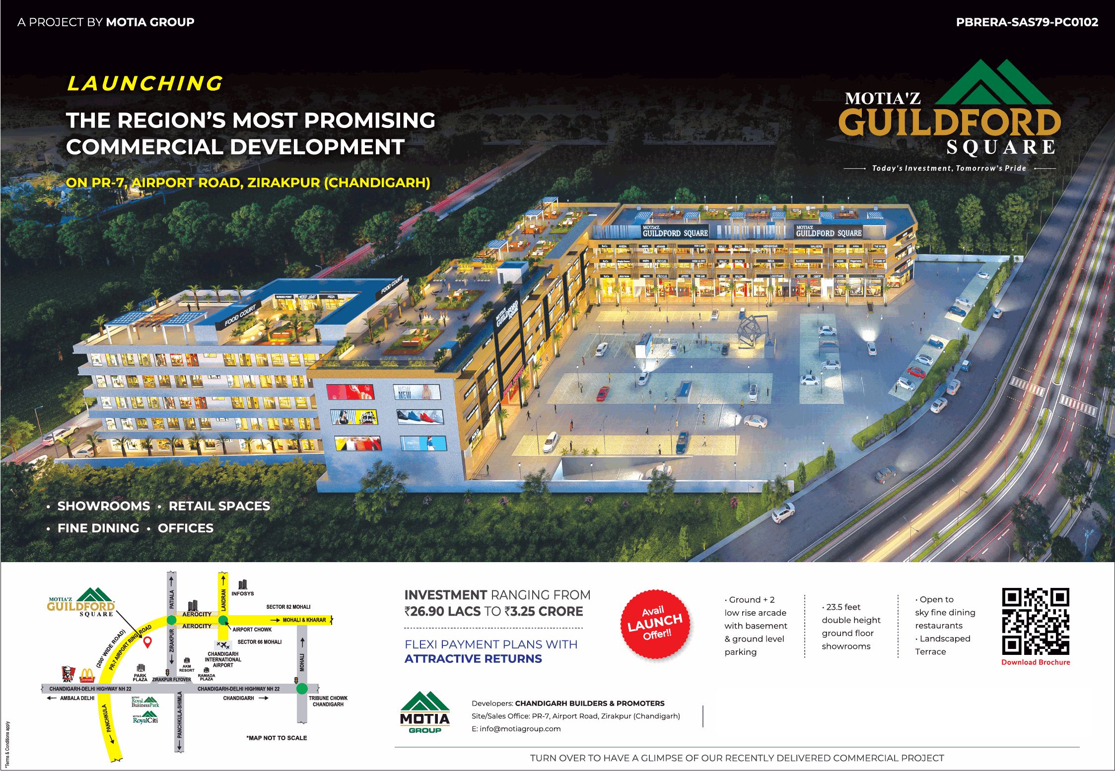 Launching the region's most promising commercial development at Motiaz Guildford Square in Zirakpur, Chandigarh