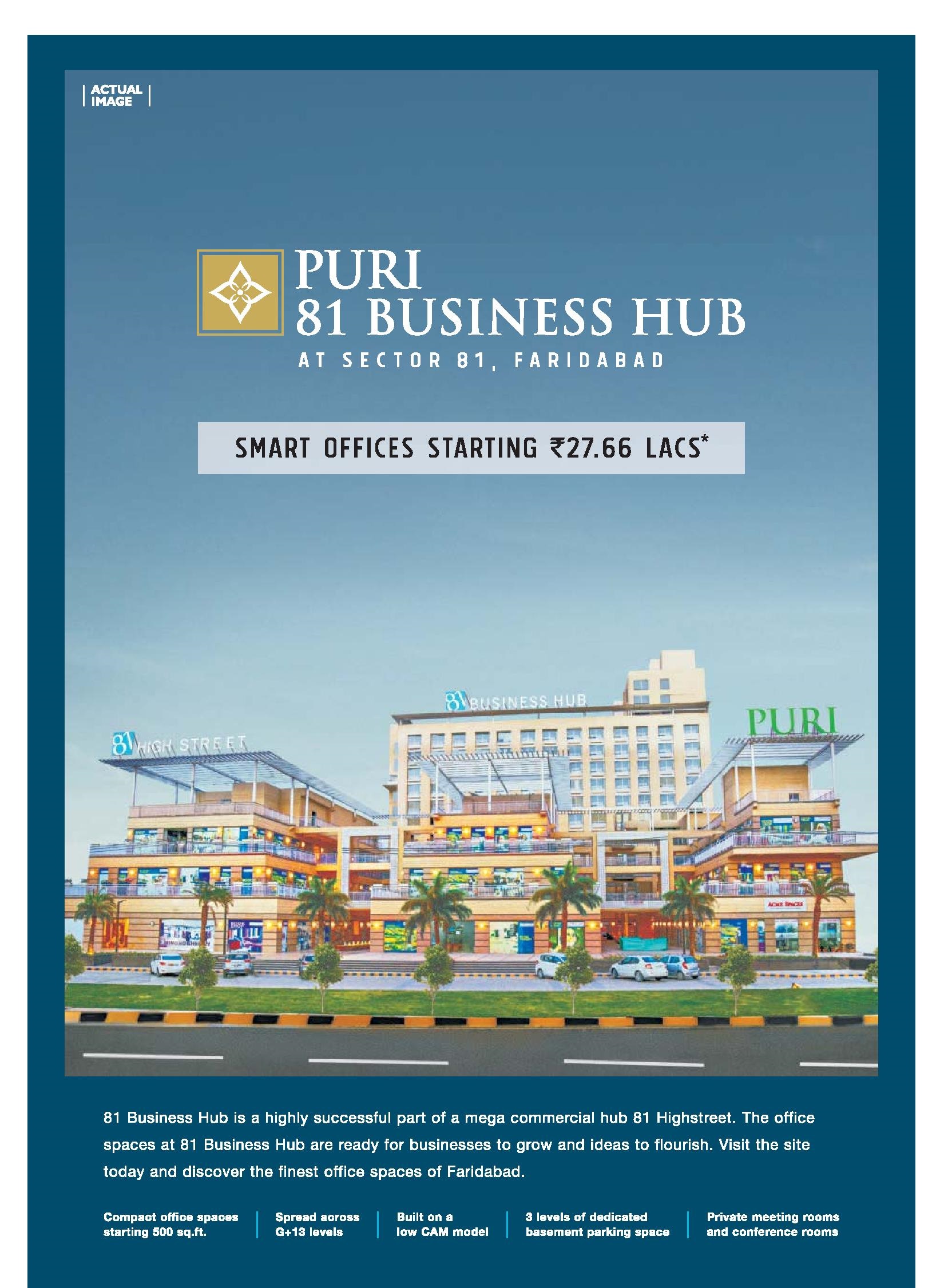 Invest in Puri 81 Business hub at Sector 81, Faridabad