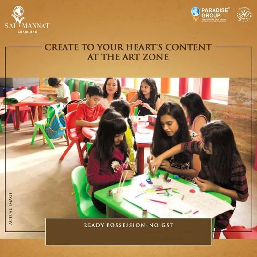 Create to your heart's content at the art zone at Paradise Sai Mannat, Navi Mumbai
