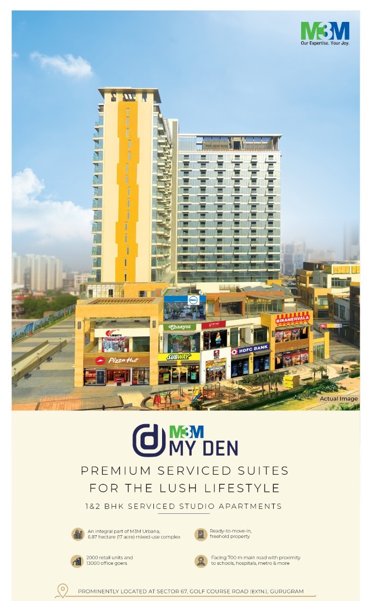 Ready-to-move-in, freehold property at M3M My Den in Gurgaon
