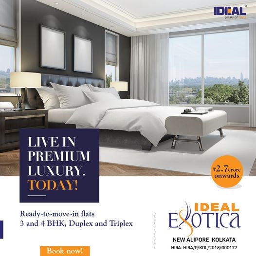 Ready-to-move-in flats 3 and 4 BHK, Duplex and Triplex at Ideal Exotica in Kolkata