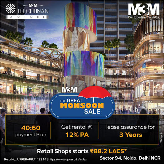 Your investment journey begins today with M3M The Cullinan, Noida