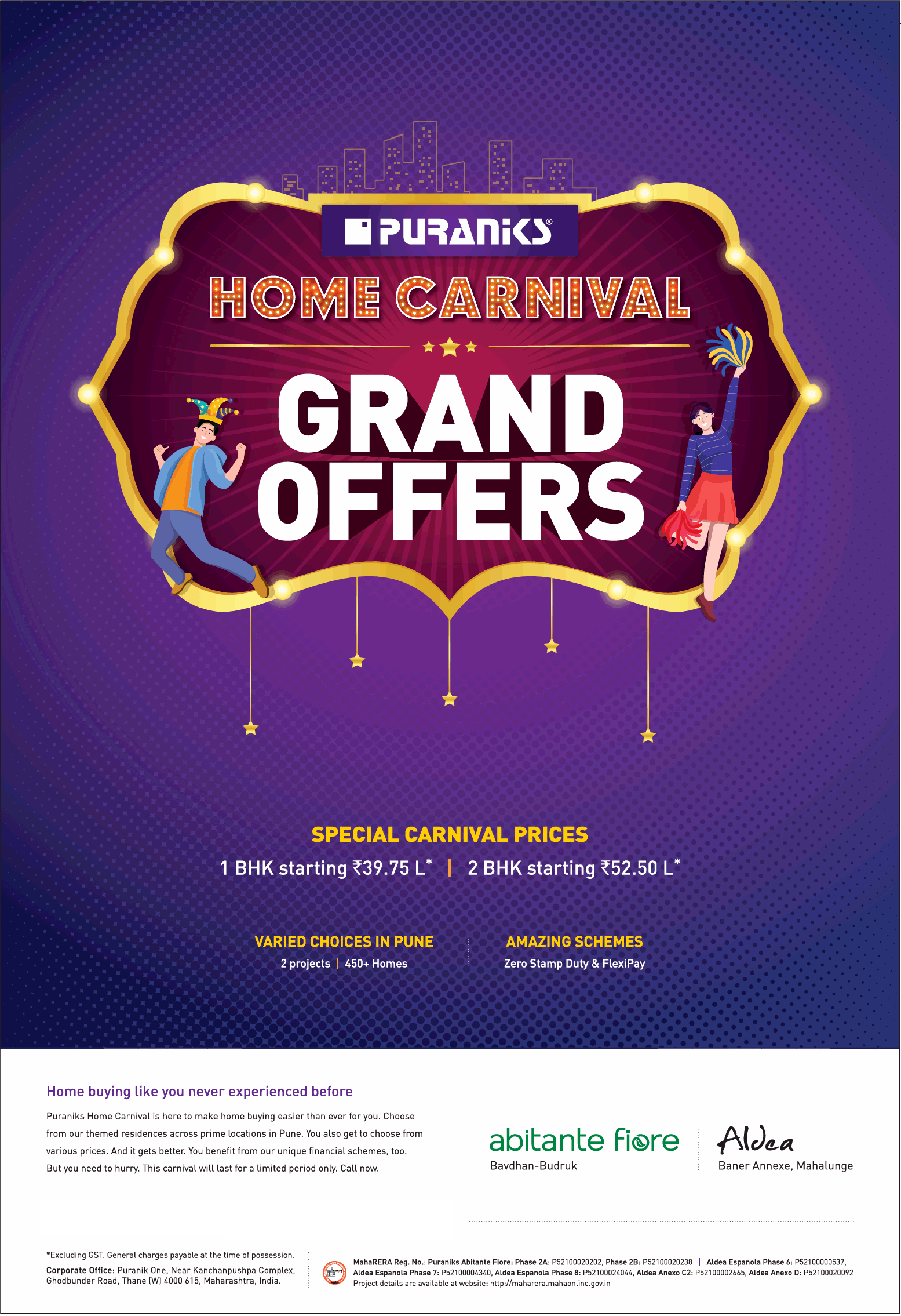 Puraniks home carnival  grand offers in Pune Update