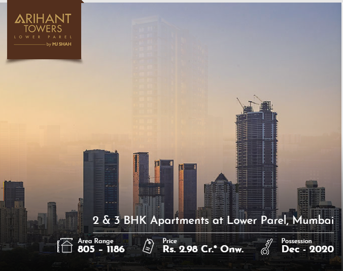 Buy 2 & 3 bhk apartments at Rs. 2.98 Cr. at MJ Arihant Towers in Mumbai