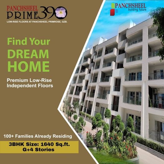 Presenting premium low-rise independent floors at Panchsheel Prime 390, Ghaziabad