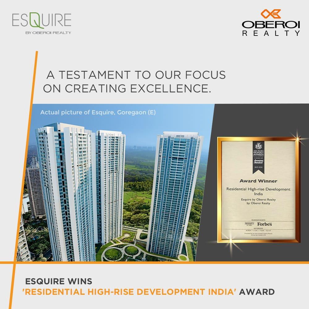 Oberoi Esquire win residential high-rise development India Award 2019-20 in Mumbai