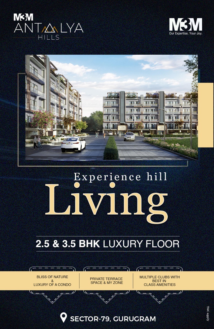 Experience hill living at M3M Antalya Hills in Sec 79, Gurgaon