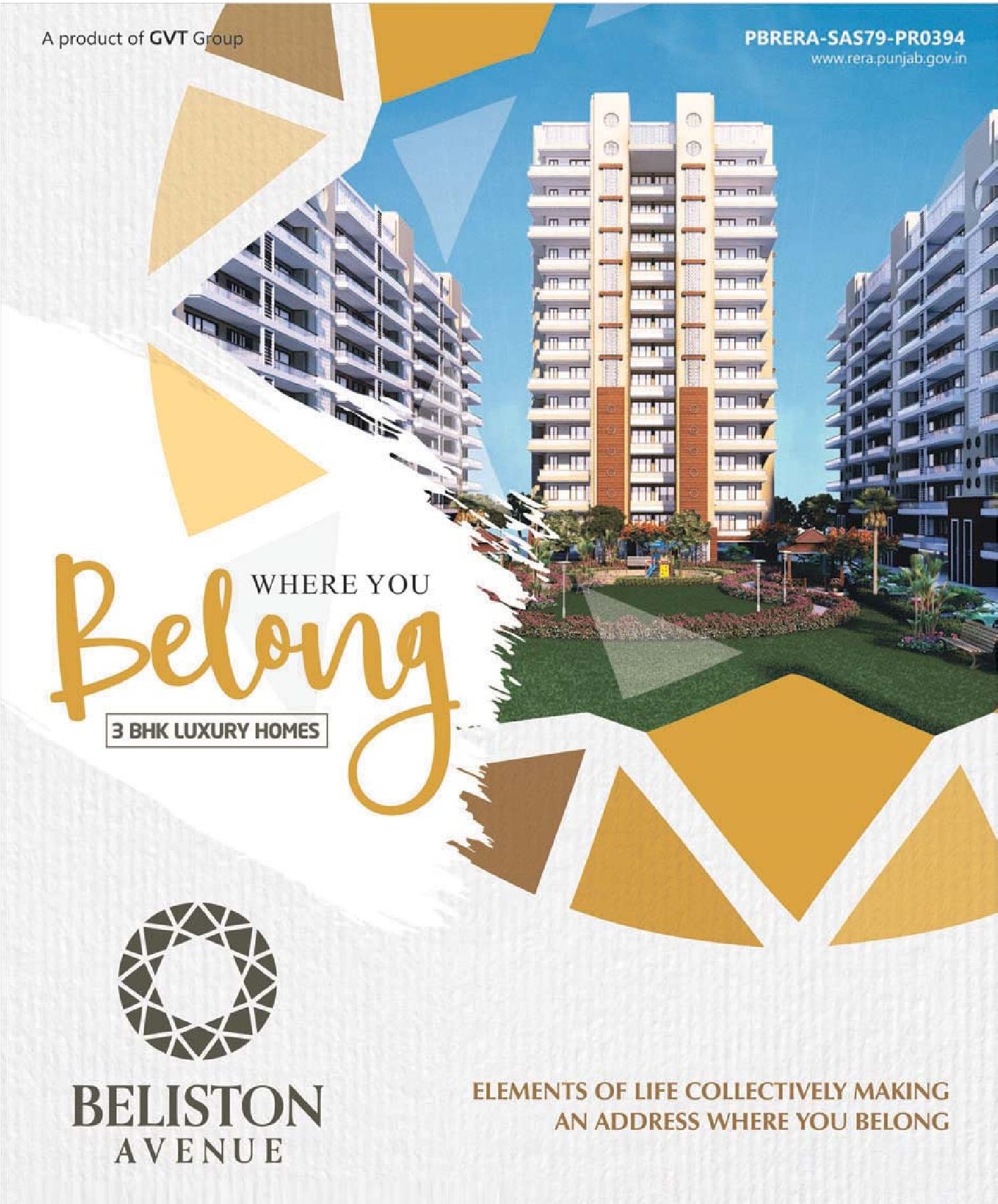 GVT Group presenting Beliston Avenues in Mohali