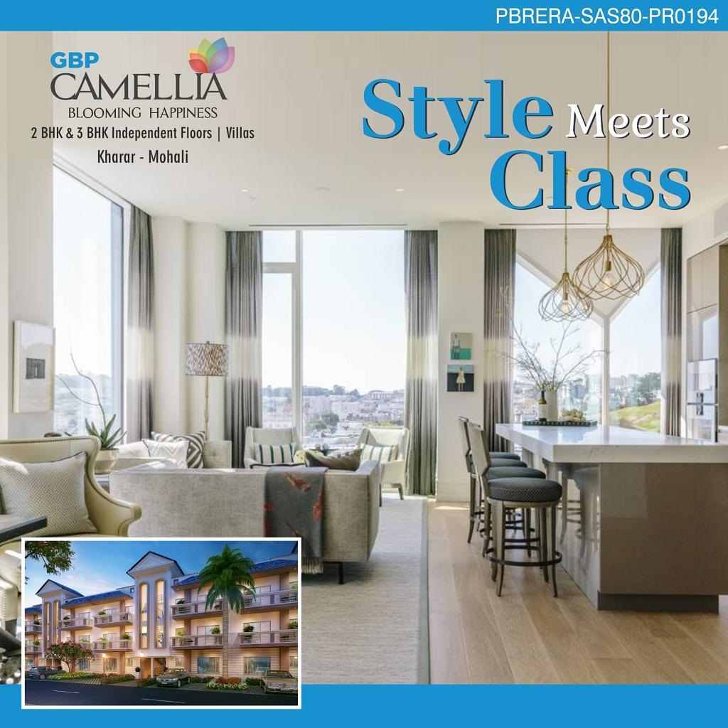 Live in homes where style meets class at GBP Camellia in Chandigarh