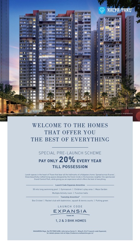 Avail special pre launch scheme & pay only 20% every year till possession at Kalpataru Code Expansia in Mumbai
