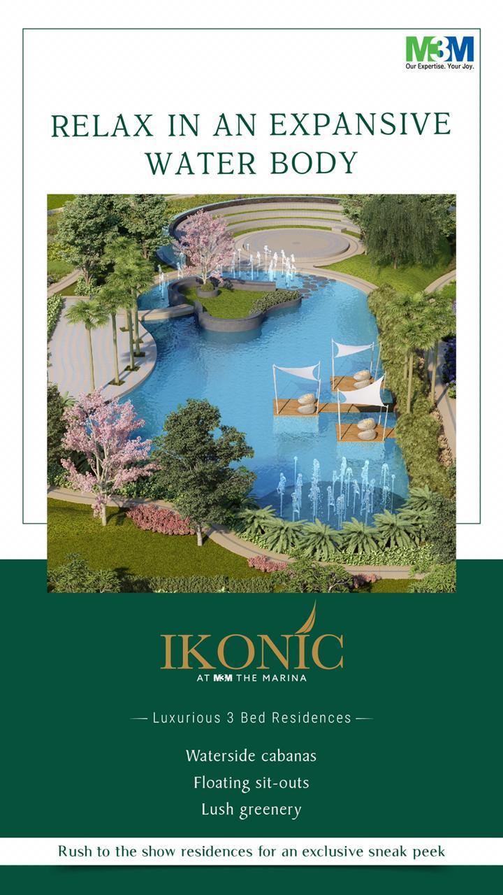 Relax in an expansive water body at M3M Ikonic in Sector 68, Gurgaon