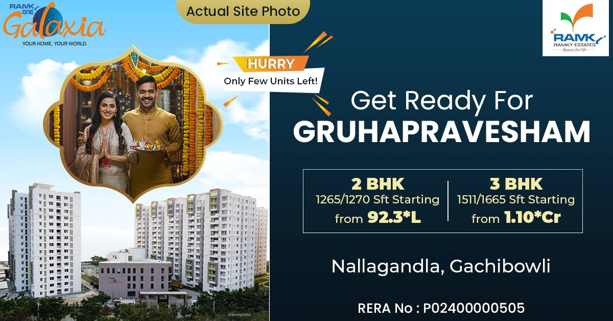 Ready to move in flats at Ramky One Galaxia, Hyderabad Update