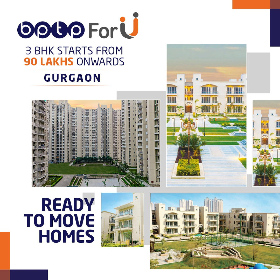 Ready to move 3 BHK starts from Rs 90 Lac onwards at BPTP Pedestal Floors, Gurgaon