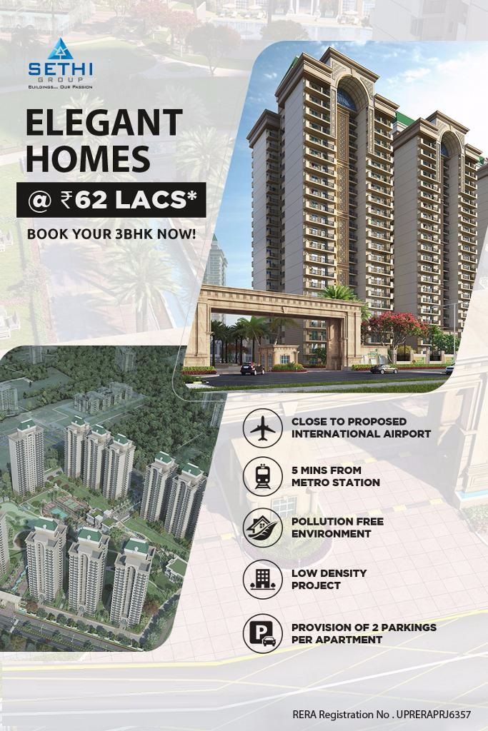 Come and live in affluent golf centric premium neighborhood homes at Sethi Venice in Noida