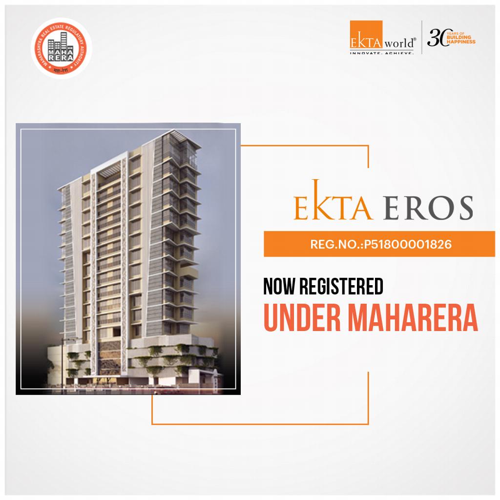 Ekta Eros is now registered under MahaRERA