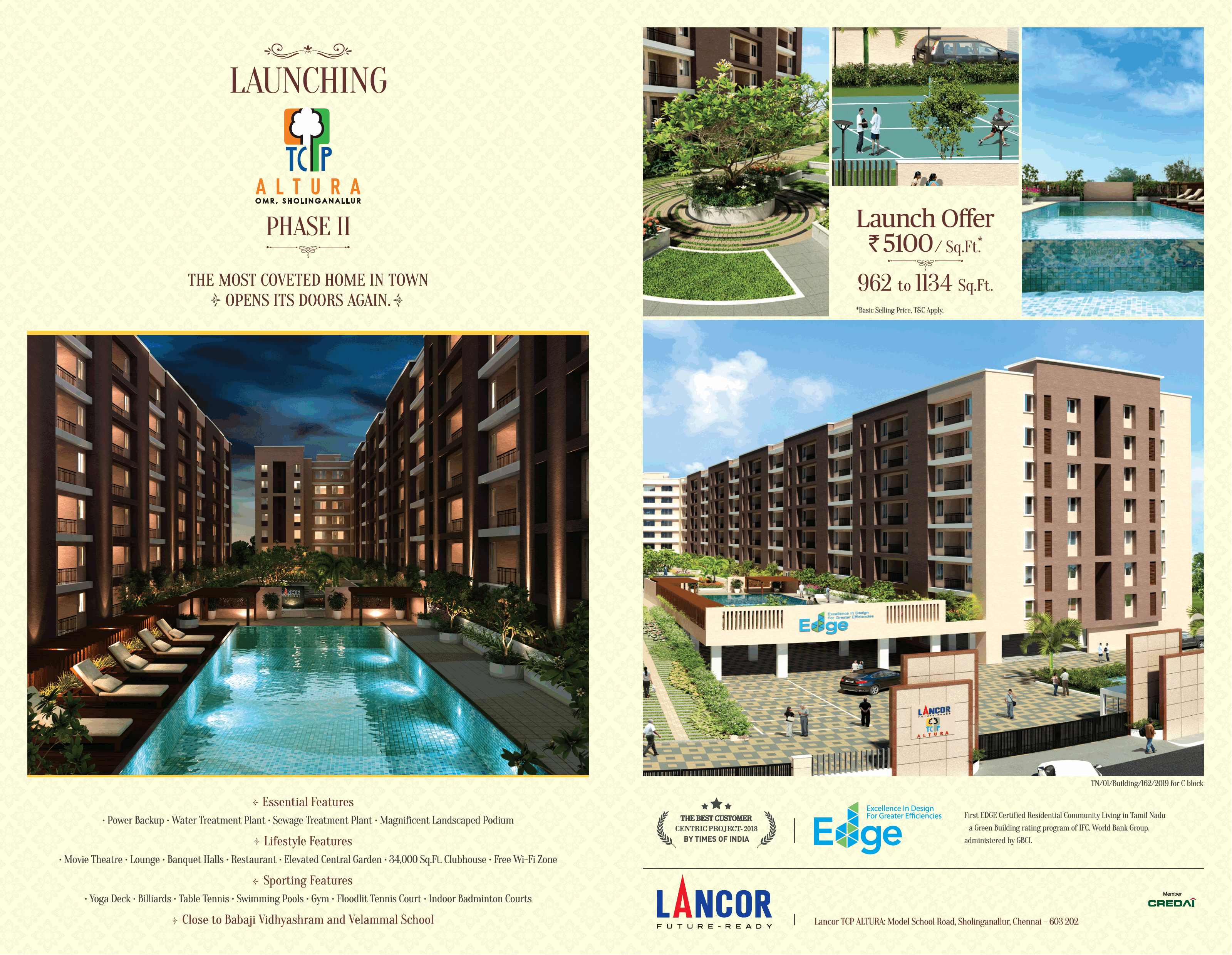 Launching Lancor TCP Altura Phase 2 in Sholinganallur, Chennai
