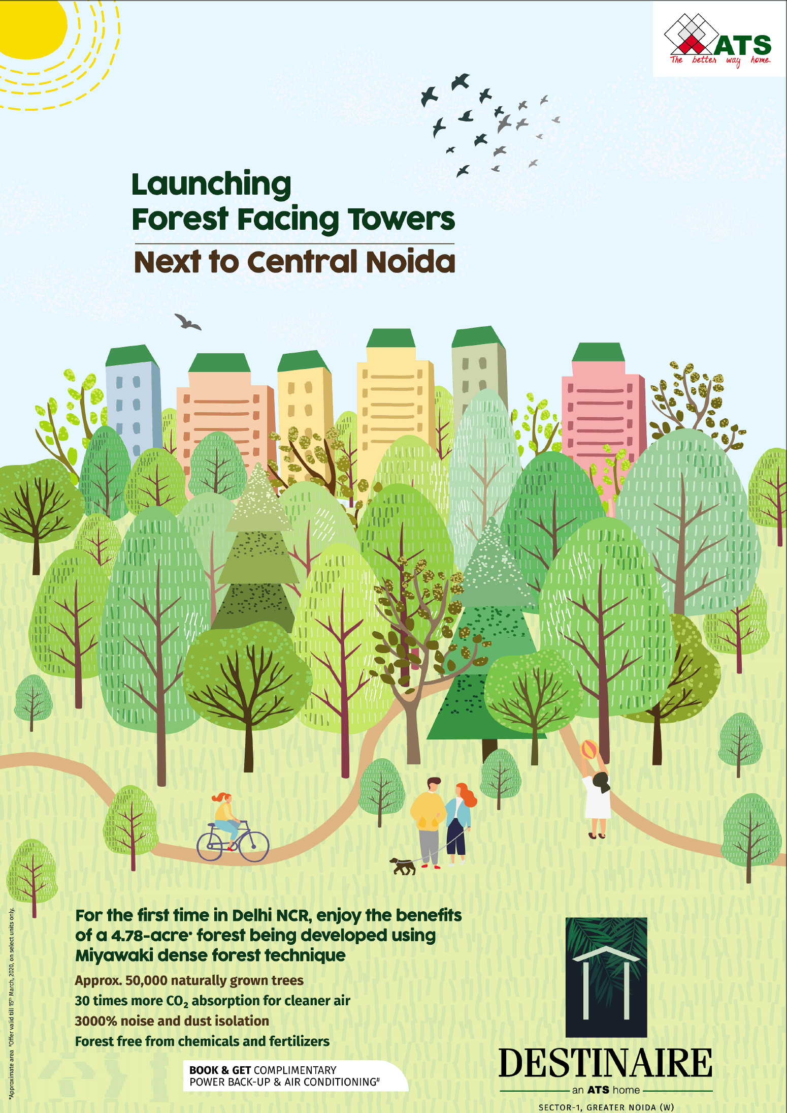 Launching forest facing towers at ATS Destiniaire in Great Noida