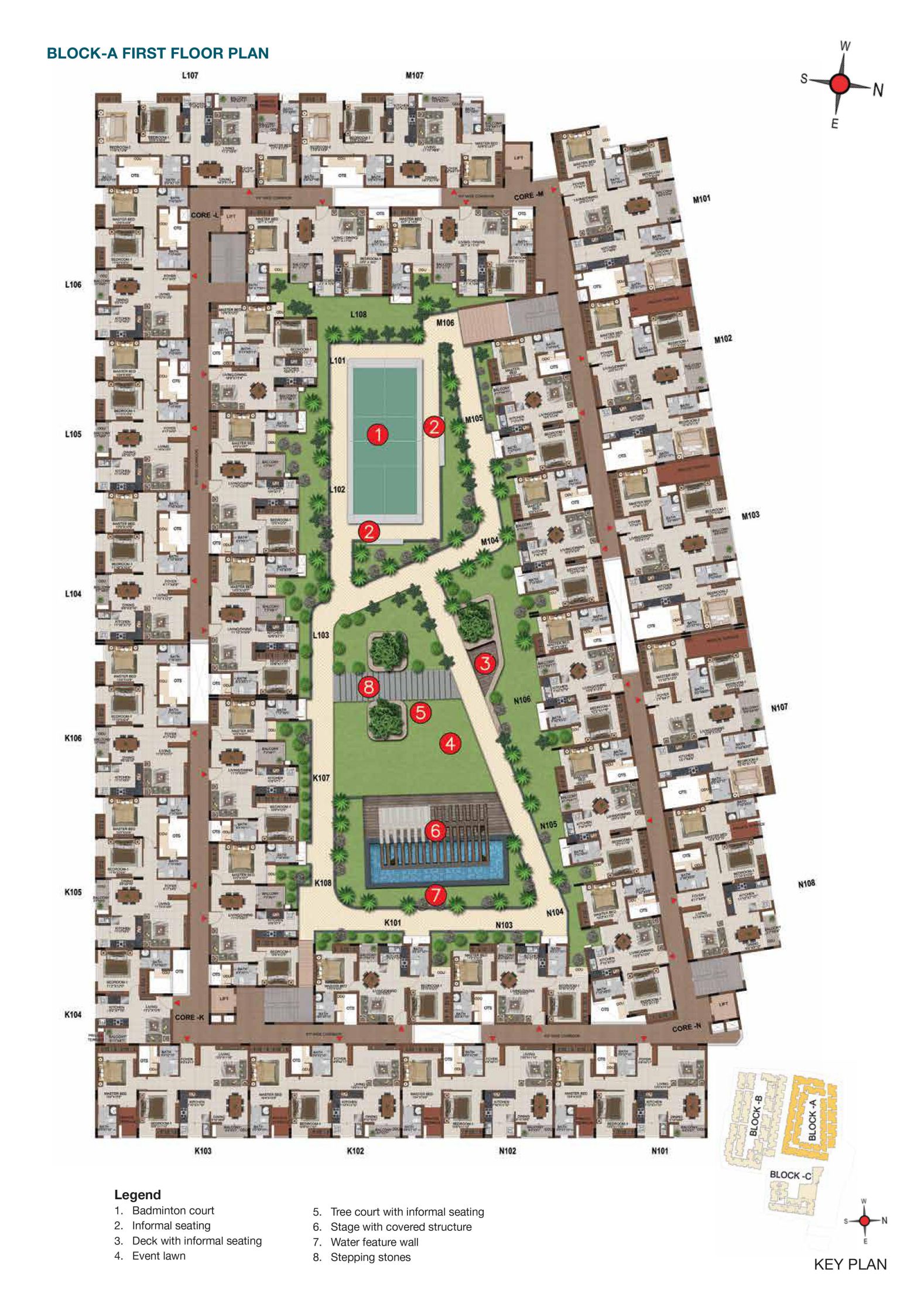 Cluster plan of Casagrand Castle in Manapakkam, Chennai