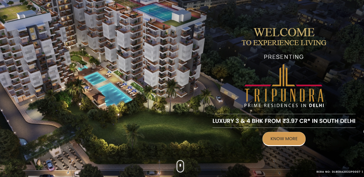 Luxury 3 & 4 BHK Home price starts Rs 3.97 Cr at Tarc Tripundra, New Delhi