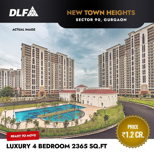 Ready to move luxury 4 BHK home Rs 1.2 Cr onwards at DLF New Town Heights in Sector 86, Gurgaon
