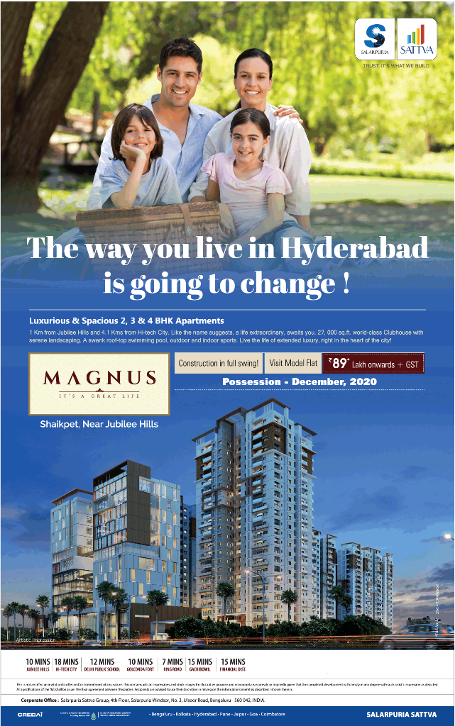 Salarpuria Sattva Magnus luxurious and spacious 2, 3 & 4 bhk apartments in Hyderabad Update
