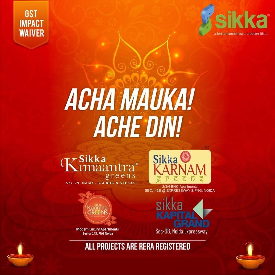 Celebrate the joy of festivals with exclusive festive offers at Sikka's residential and commercial projects in Noida