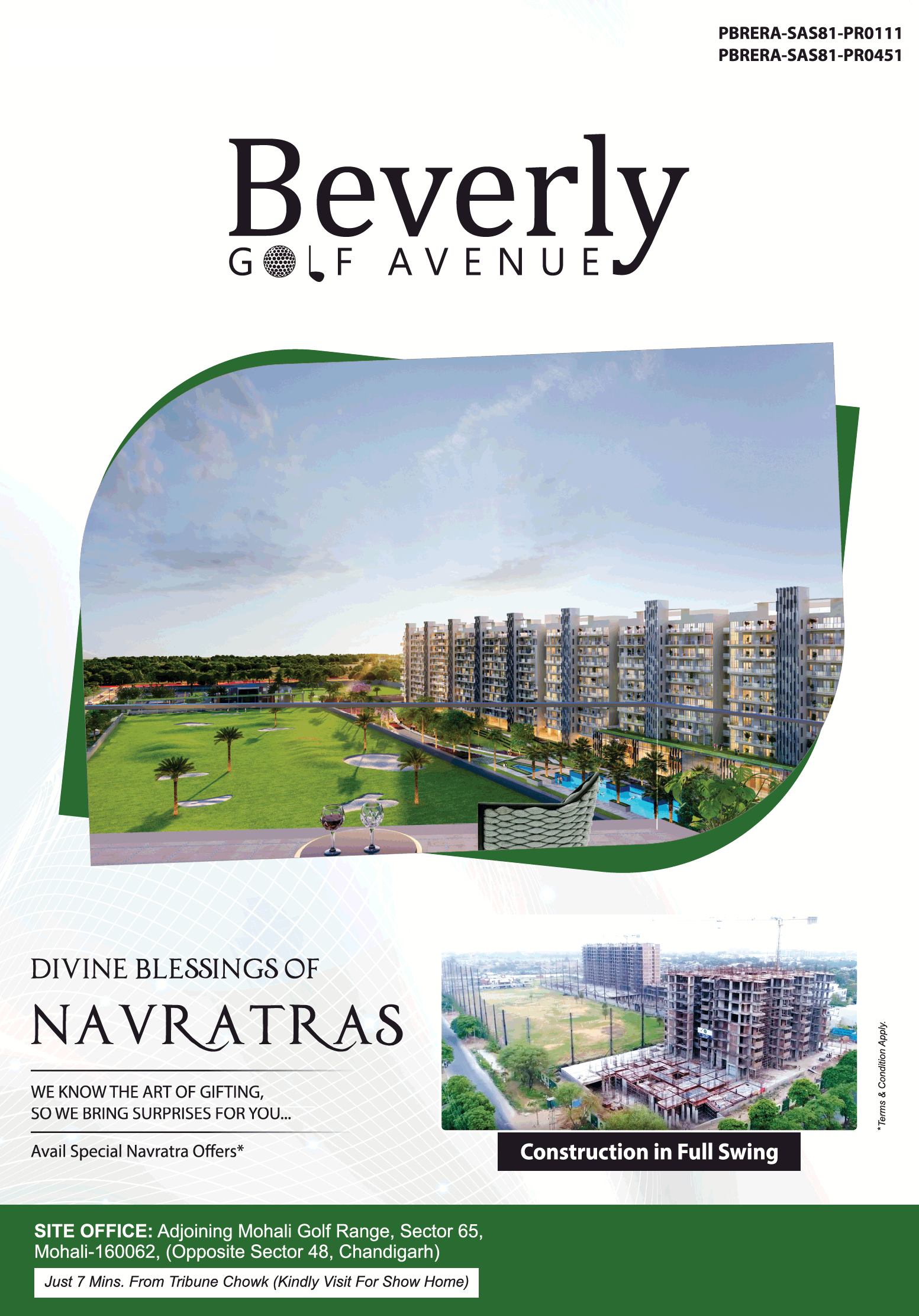 Construction in full swing at MB Beverly Golf Avenue in Mohali Update