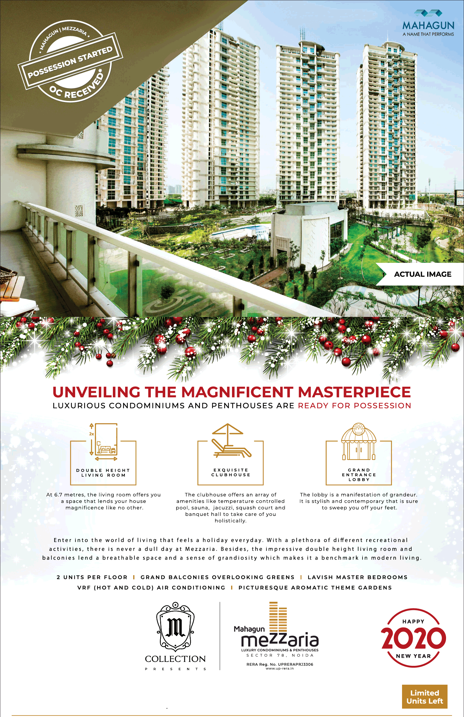Luxury condominium and penthouse at Mahagun Mezzaria Sector 78, Noida