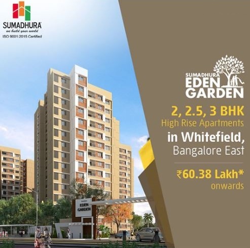 Book 2, 2.5 & 3 BHK apartments starting Rs 60.38 Lac at Sumadhura Eden Garden, Bangalore