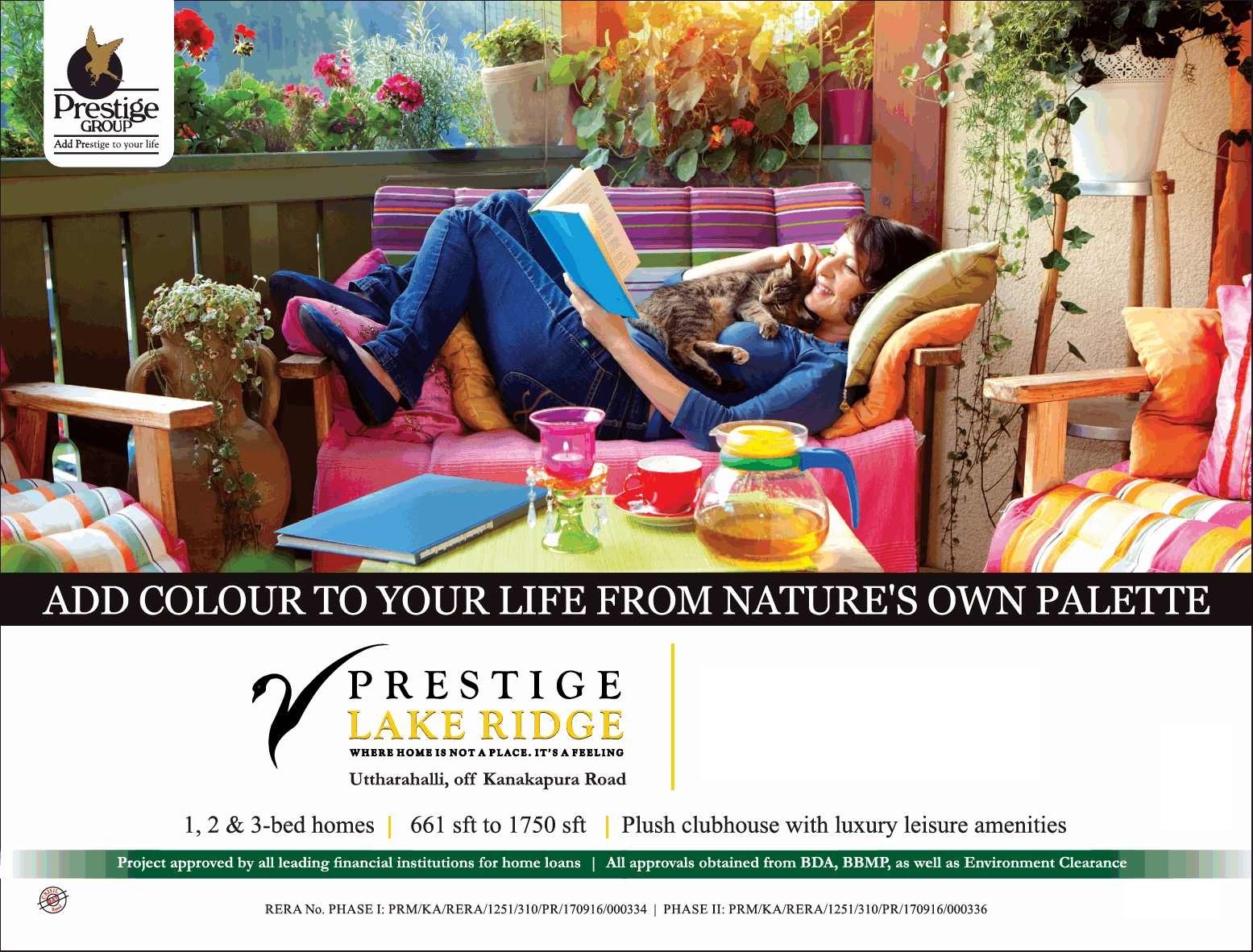 Prestige Lake Ridge launching plush clubhouse with luxury leisure amenities in Bangalore