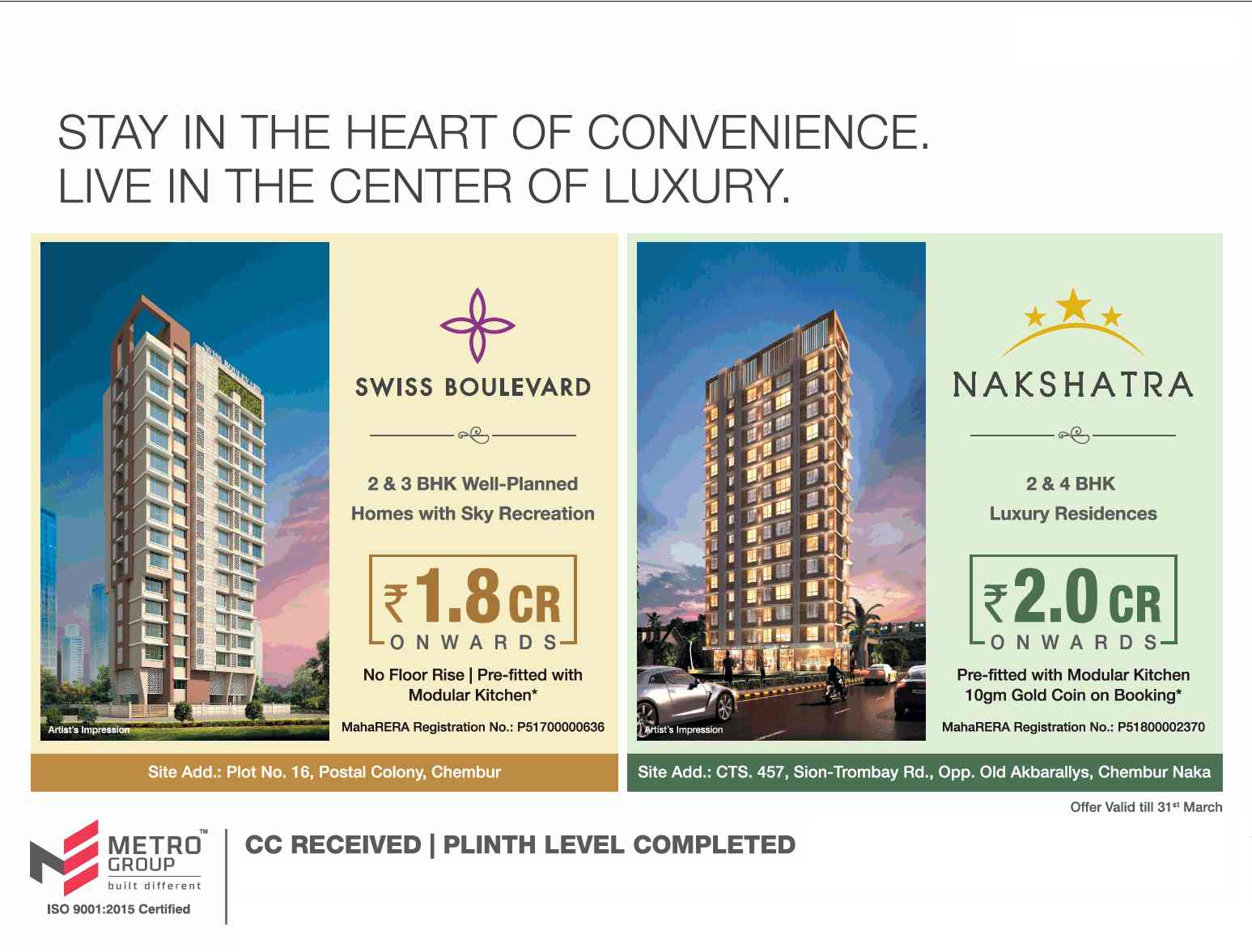 Invest in Metro Group properties & live in the center of luxury in Navi Mumbai