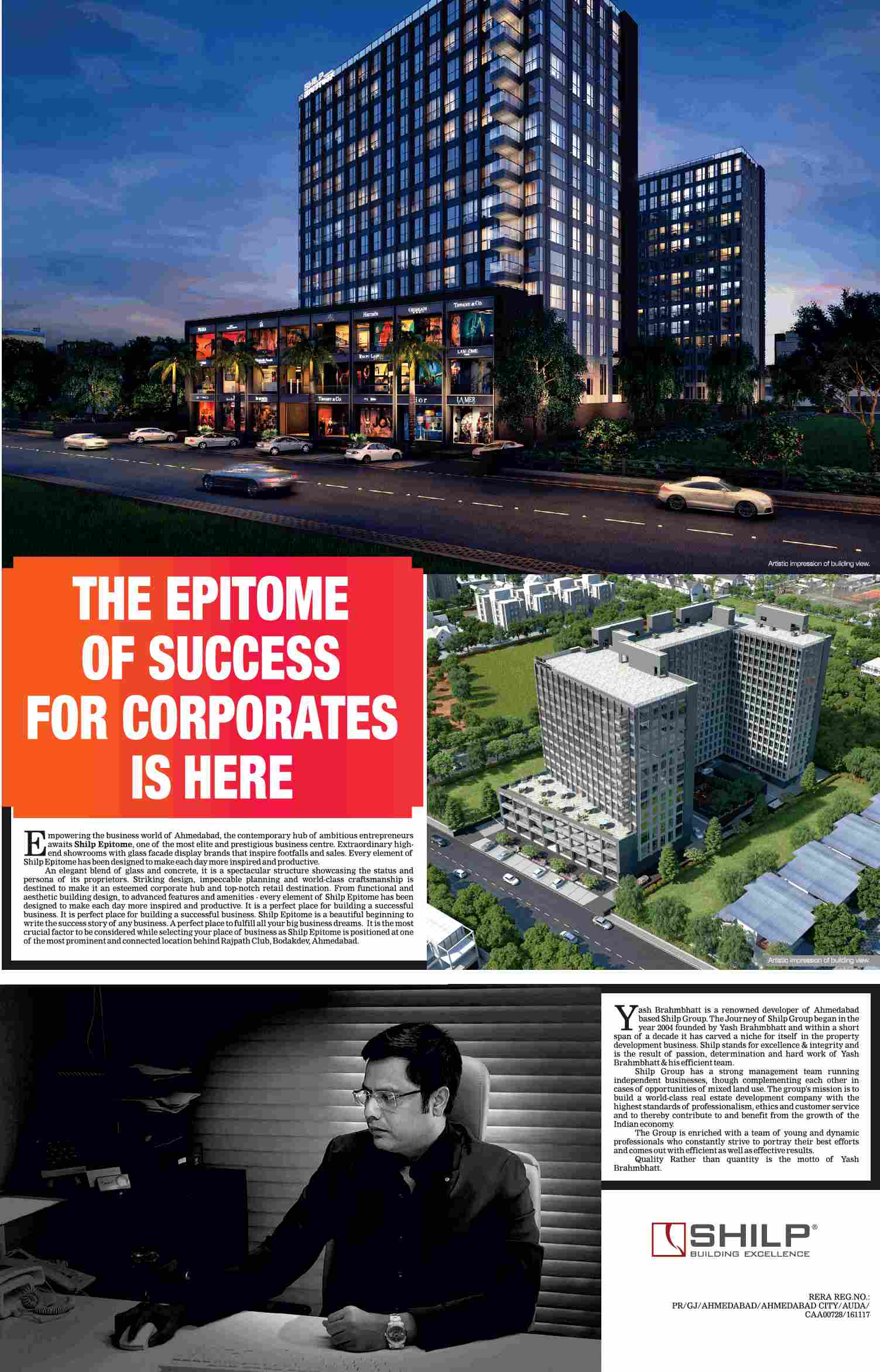 The epitome of success for corporates is here at Shilp Epitome in Ahmedabad