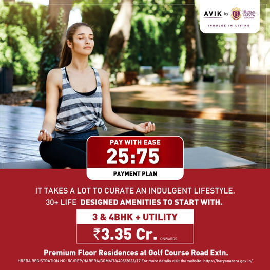 Pay with easy 25:75 payment plan at Bïrla Navya Avik, Gurgaon Update