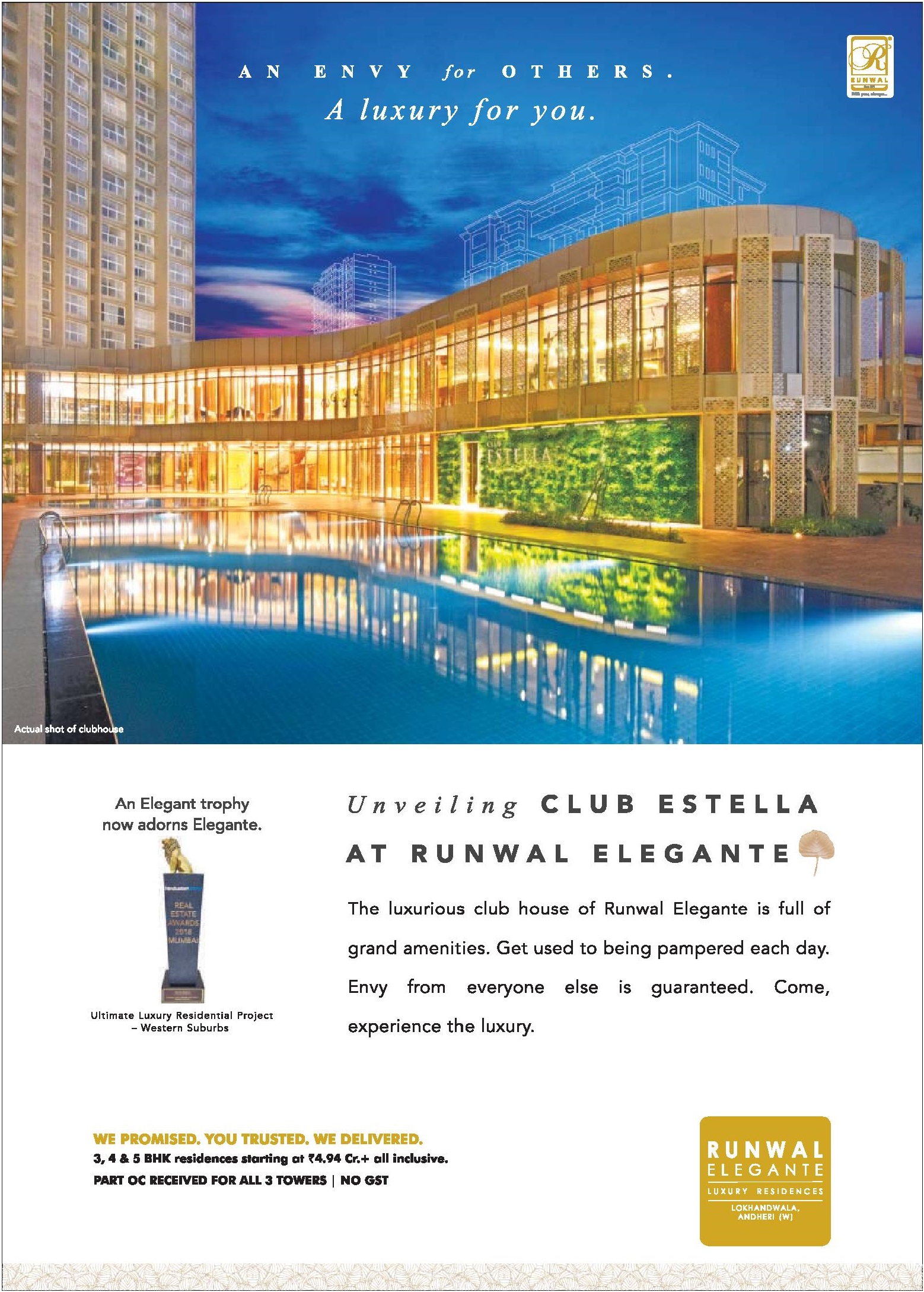 Unveiling Estella Club at Runwal Elegante in Lokhandwala, Mumbai