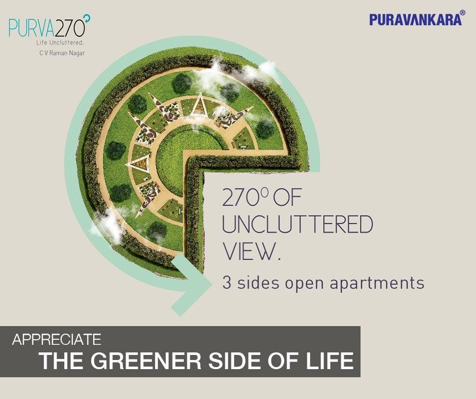 3 sides open apartments at Purva 270