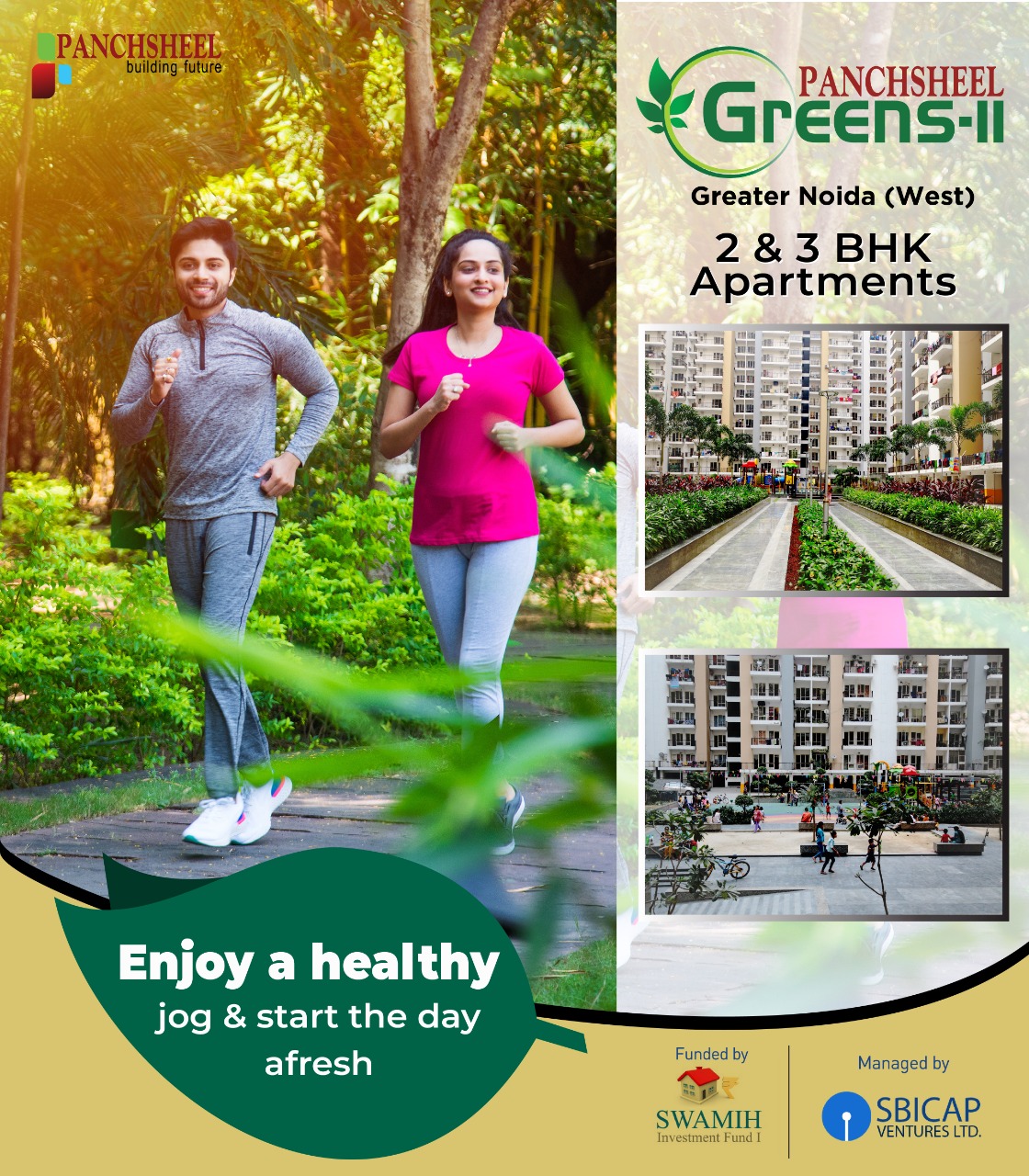 Enjoy a healthy jog & start the day afresh at Panchsheel Greens 2, Greater Noida