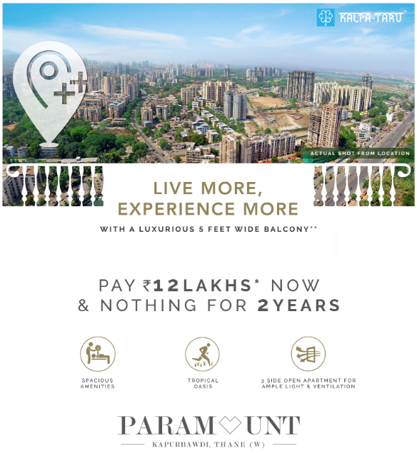 Pay Rs. 12 lakhs now & nothing for 2 years at Kalpataru Paramount in Mumbai