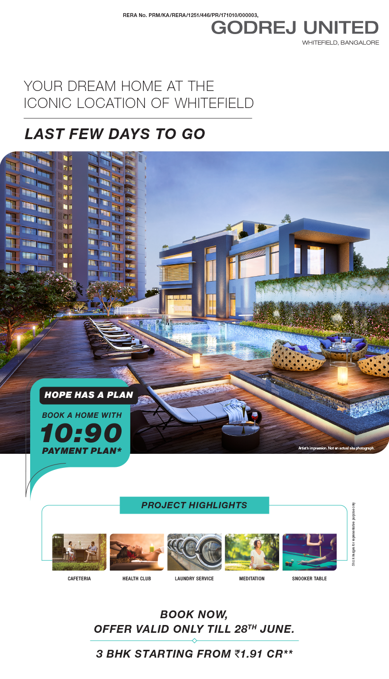 Your dream home Godrej United at the iconic location of Whitefield in Bangalore Update