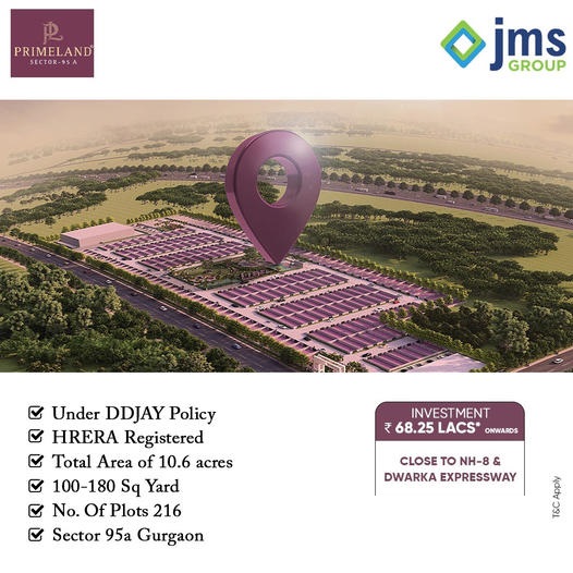 Investment starting Rs 68.25 Lac at JMS Primeland in Sector 95A, Gurgaon