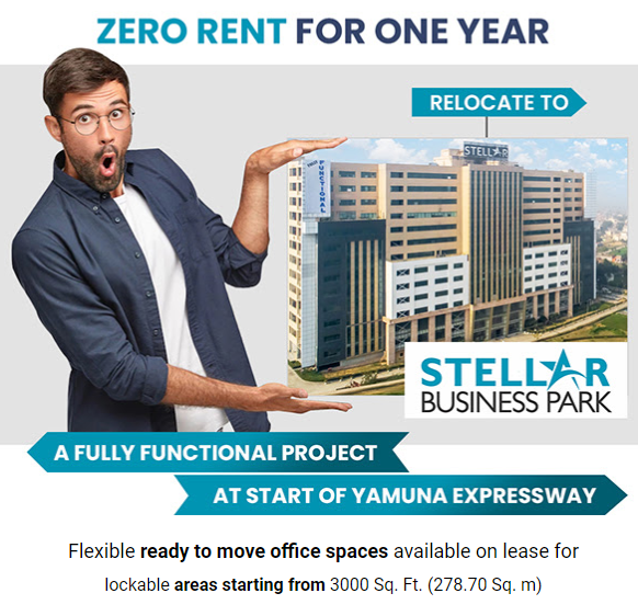 Zero rent scheme with lockable offices at Stellar Business Park, Techzone 3, Greater Noida