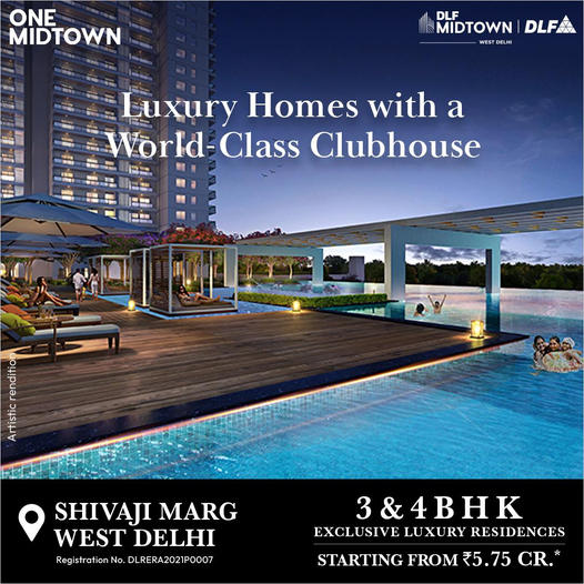Luxury home with a world class clubehouse at DLF One Midtown in Moti Nagar, New Delhi Update