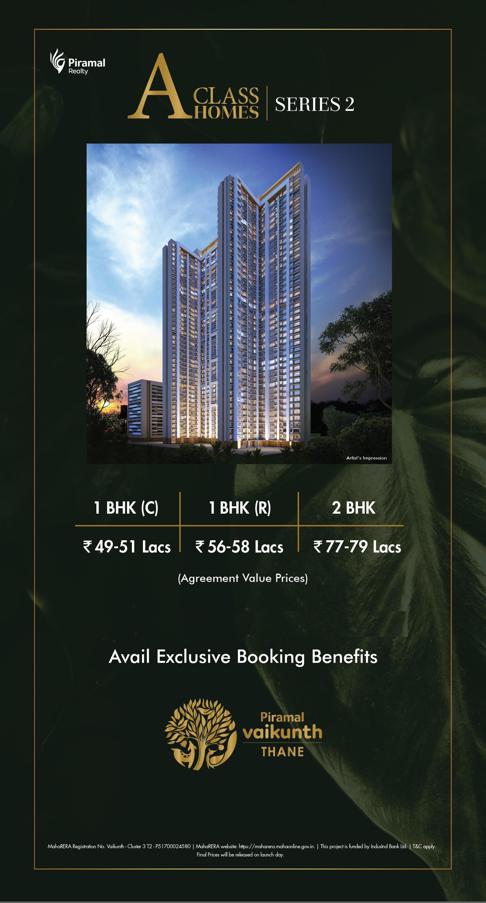 Piramal Vaikunth presents A Class Homes 1/2 BHK from 49 Lacs in Mumbai Update