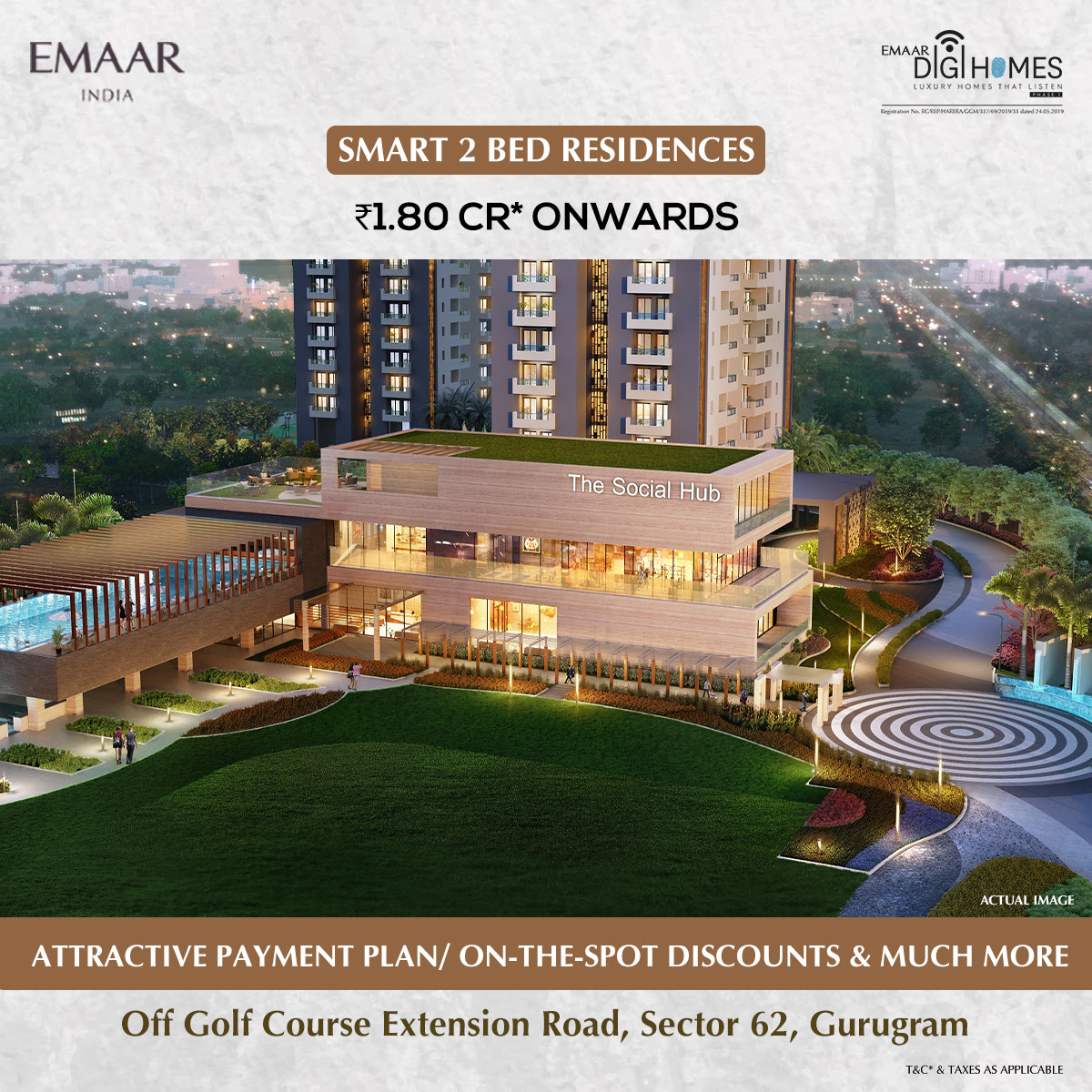 Superstructure ready special price on limited unit at Emaar Digi Homes in Sector 62, Gurgaon