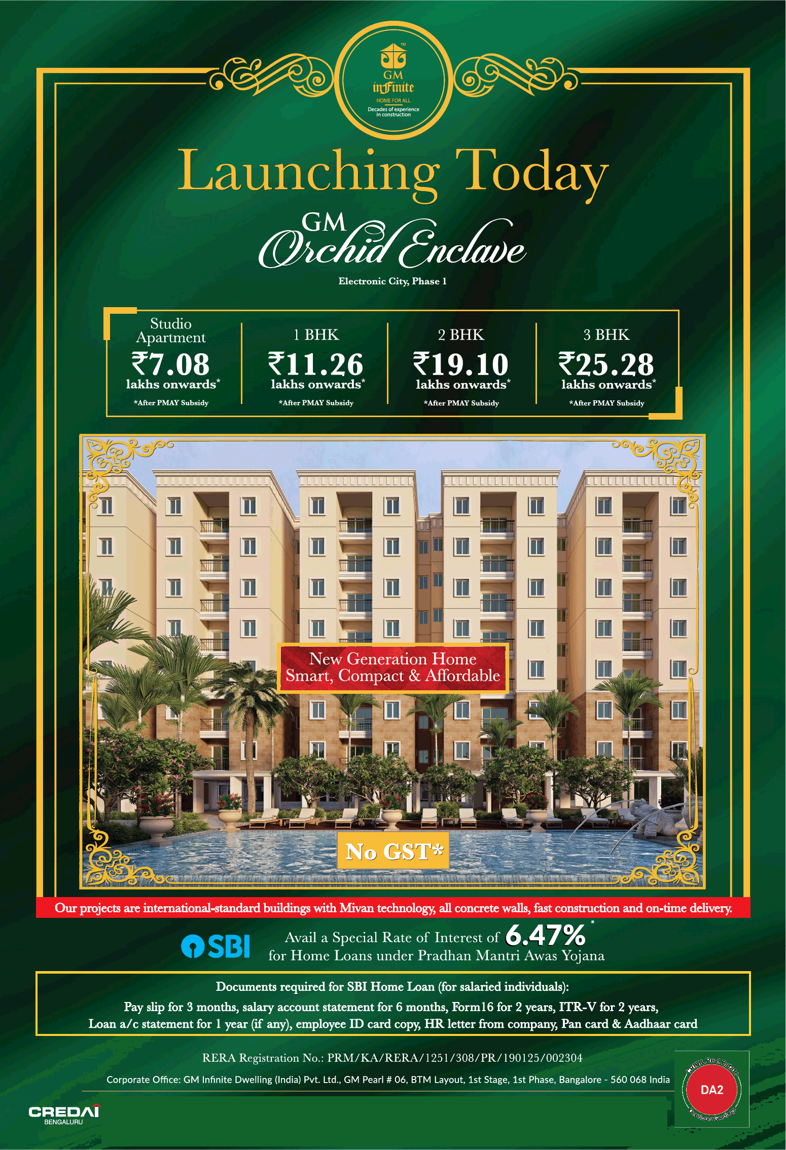 New generation home is GM Infinity Orchid Enclave, Bangalore