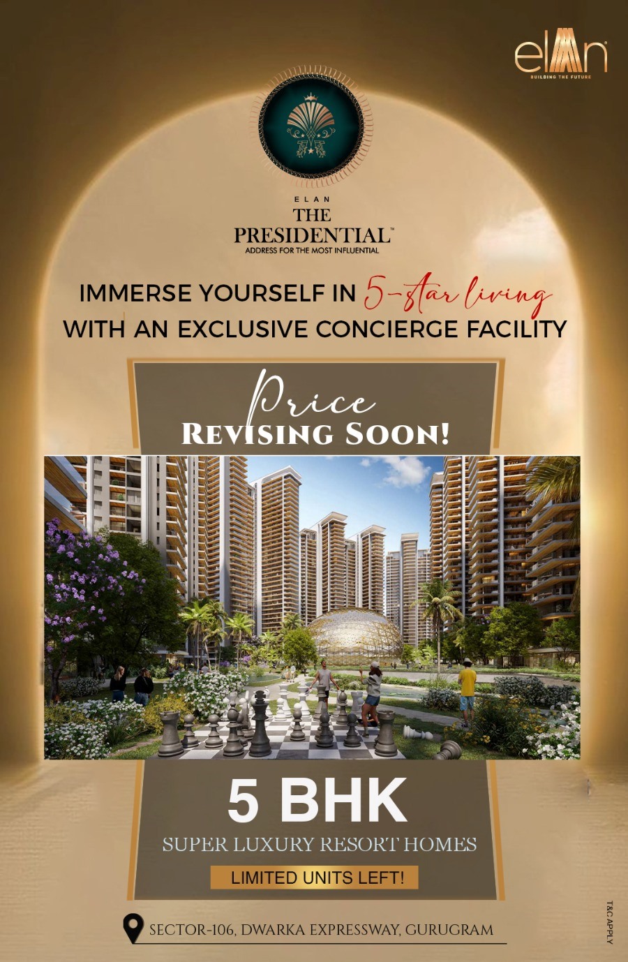 Price revising soon at Elan The Presidential in Sector 106 Gurgaon