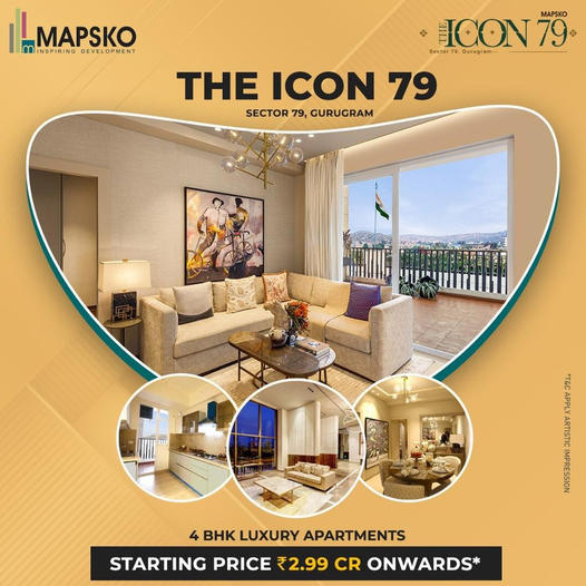 Presenting 40:60 payment plan at Mapsko The Icon in Sector 79, Gurgaon