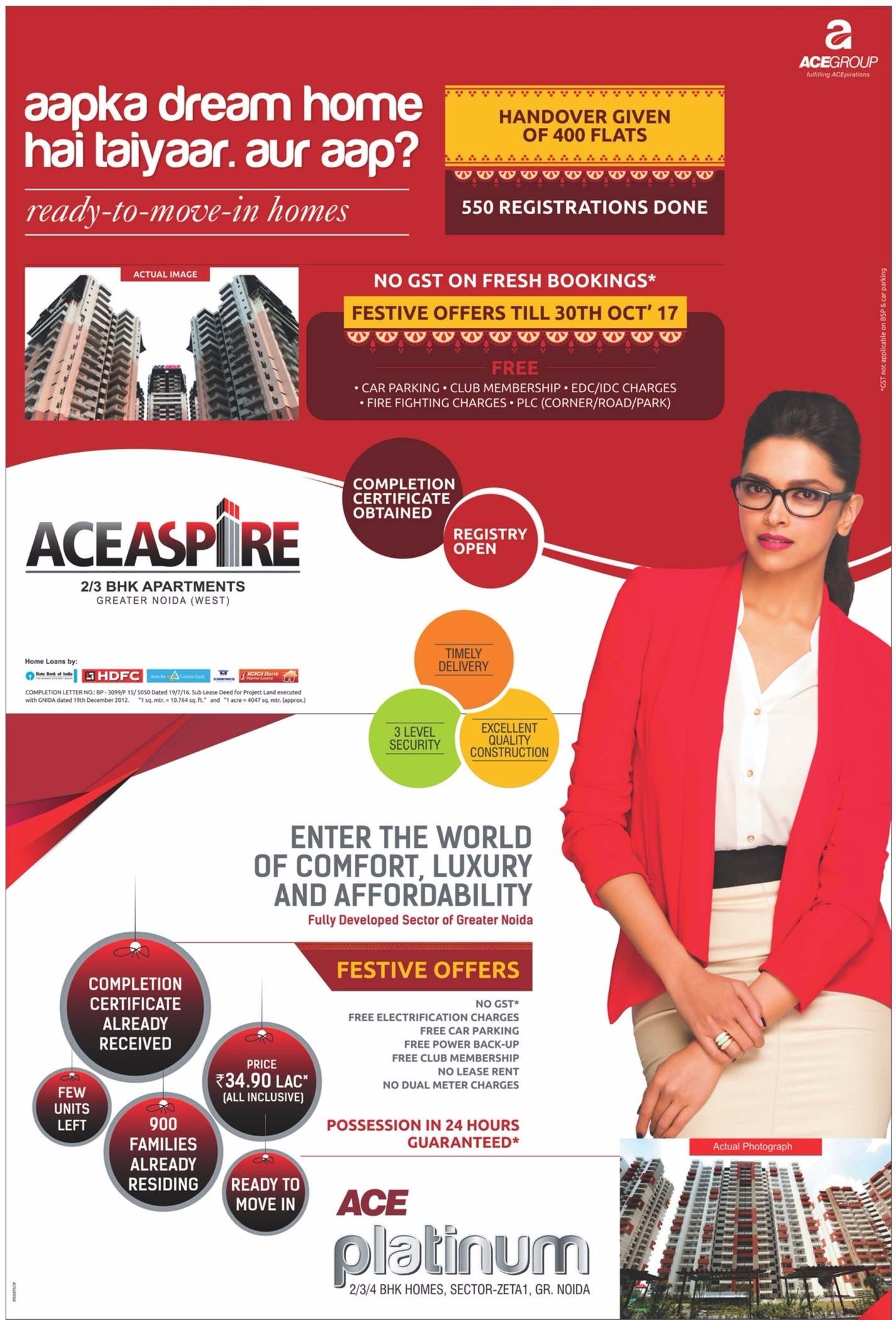 Enter the world of comfort, luxury & affordability by residing at Ace Group's Properties in Greater Noida